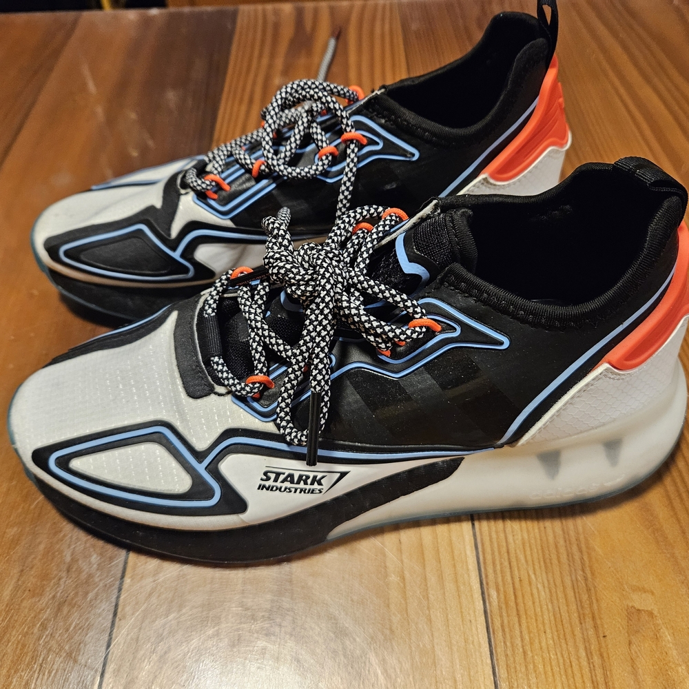 adidas Black, White, and Red Sneakers